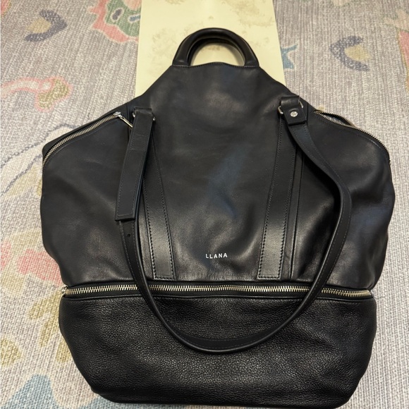 Black Leather Tote Bag - Picture 7 of 7